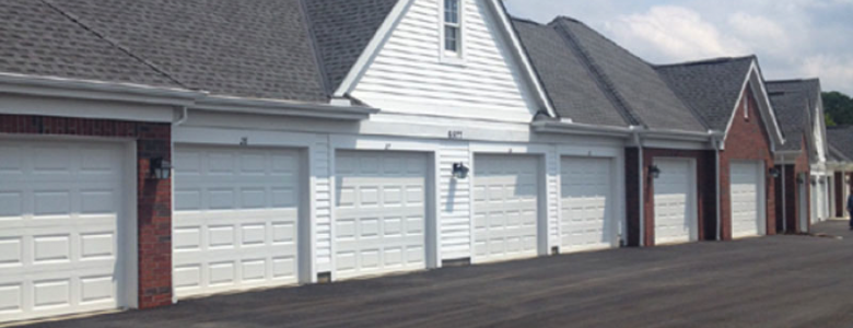 White garages to store cars