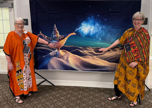 Residents dressed in caftans introduce the African segment of Active Aging Week