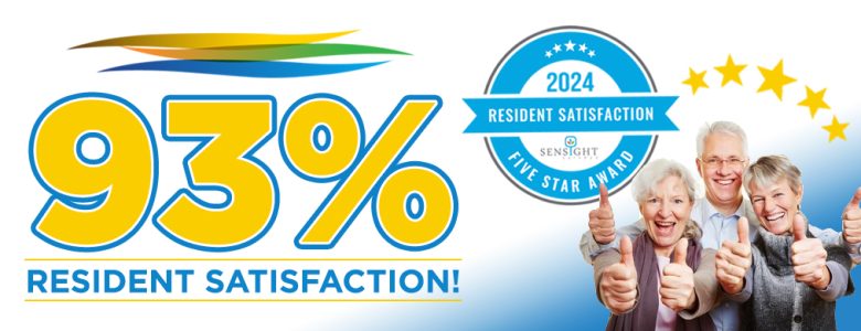 graphic showing 93% Resident Satisfaction