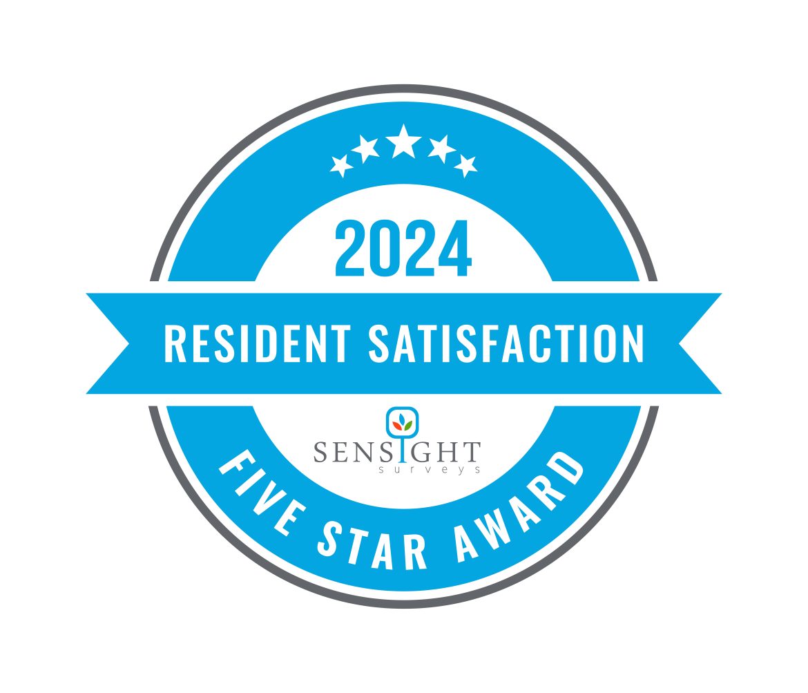 Sensight Surveys Five Star Resident Satisfaction Award badge