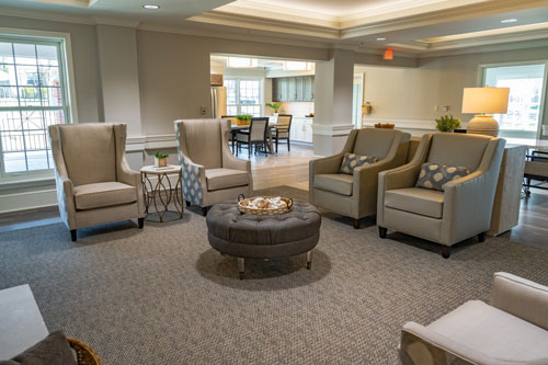Seating areas at Rowan House Memory Care