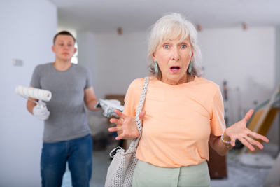 Woman surprised at cost of home repair
