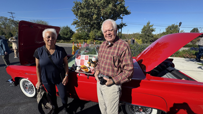 Viewing the car show during Active Aging Week
