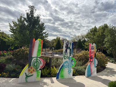 Residents painted our own version of Cadillac Ranch during Active Aging Week 2025