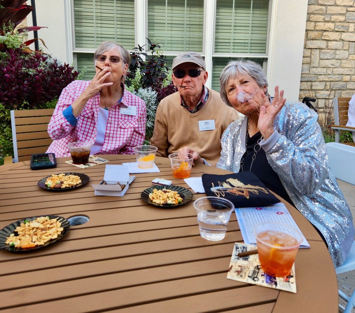Cigars on the patio for Active Aging Week