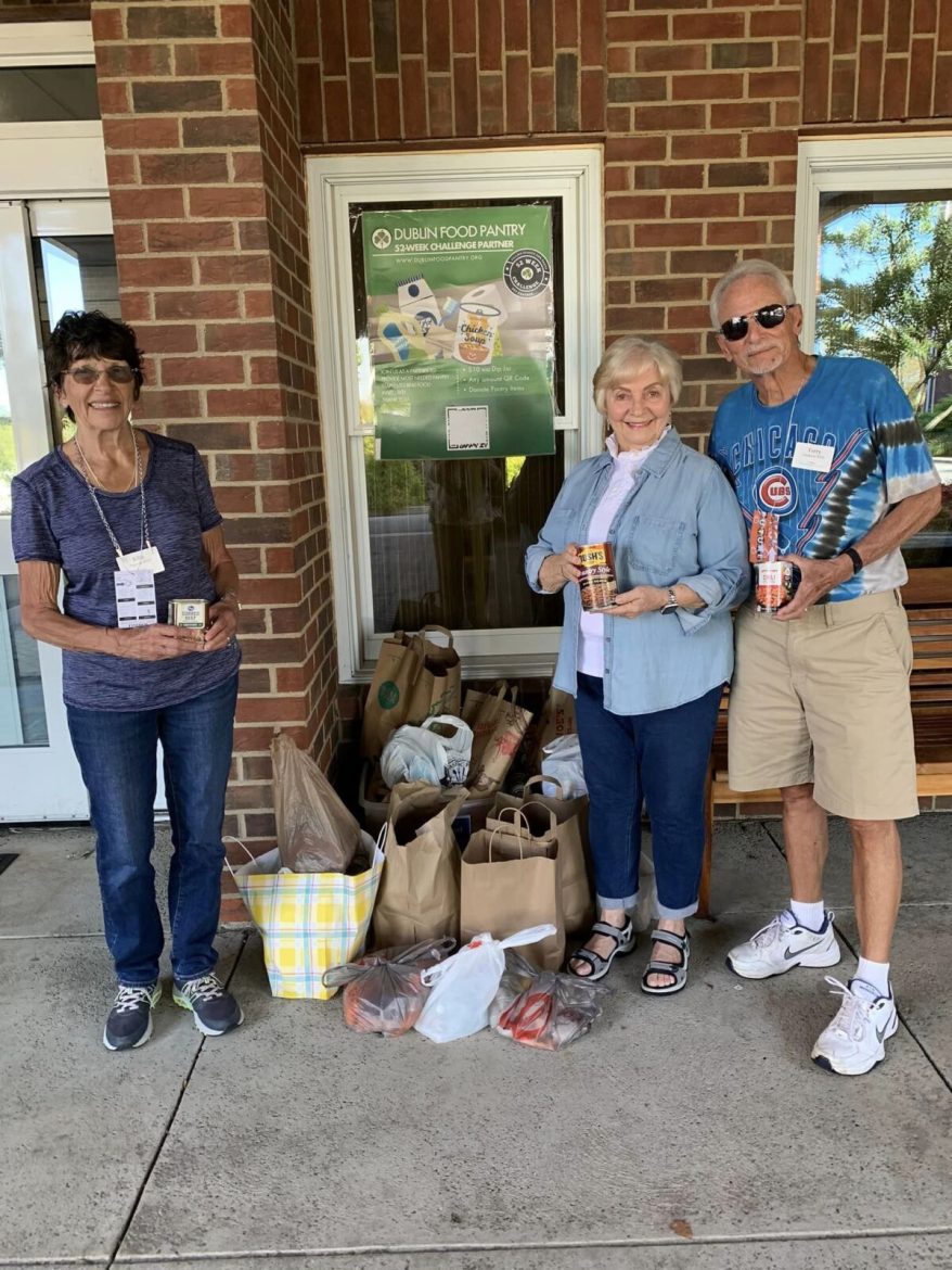 Seniors at Friendship Village of Dublin gather donations for the Dublin Food pantry.