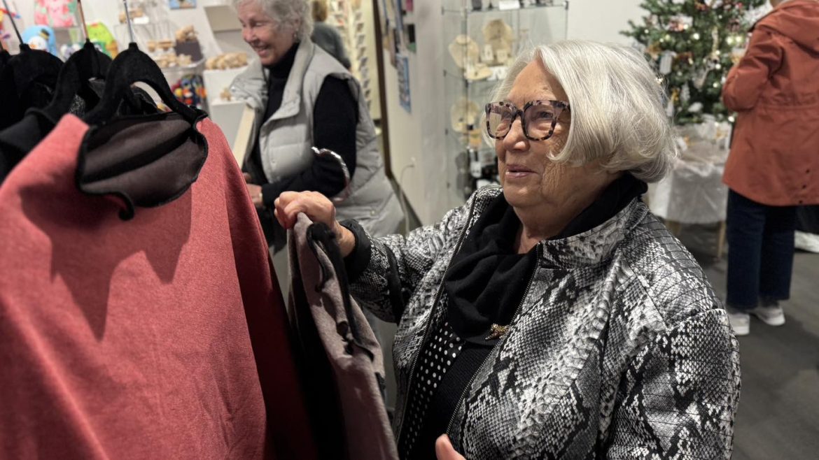 Senior woman shopping