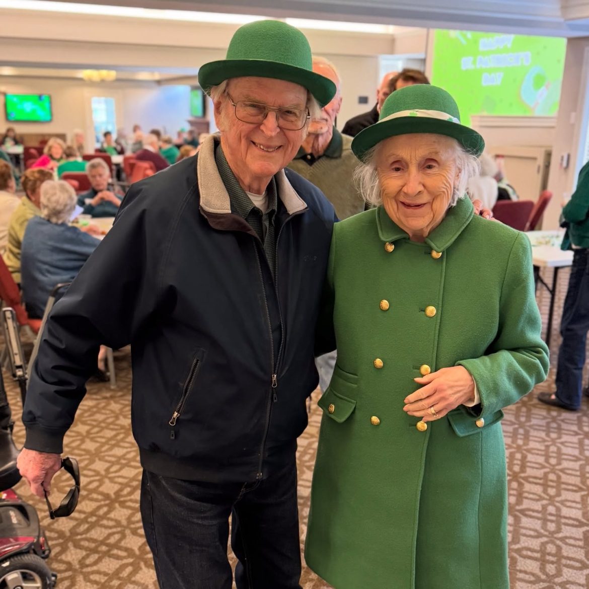 Friendship Village of Dublin Residents dressed up as Leprechauns for St. Patrick's Day.