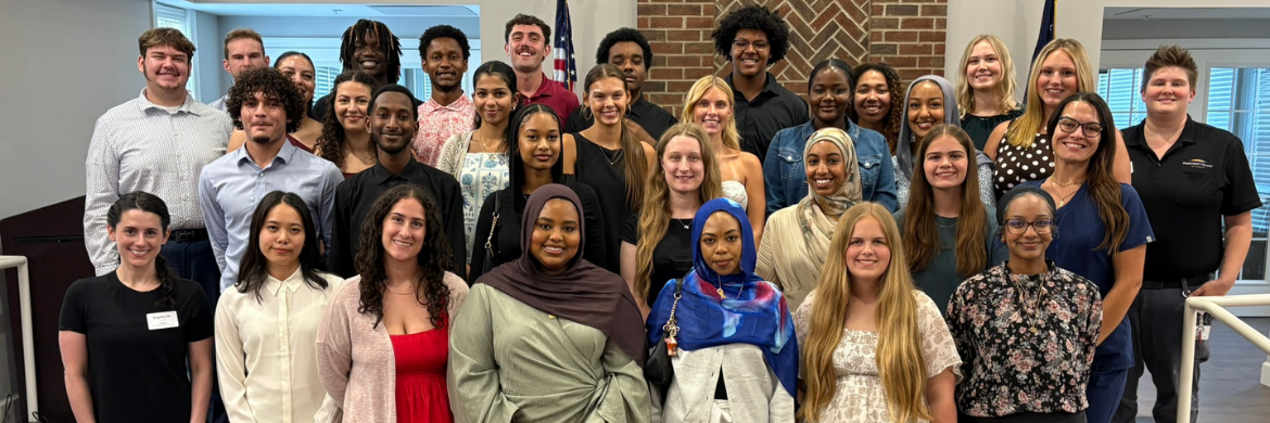 The 2026 FVD Scholarship Ceremony honorees gather together in the Muirfield Room for a group photo